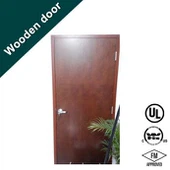 Korting voor de deur van de brand. Wood